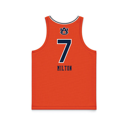 Auburn - NCAA Women's Basketball : Yakiya Milton - Orange Basketball Jersey