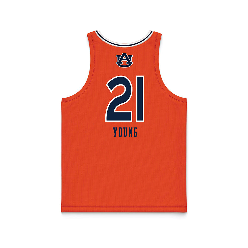 Auburn - NCAA Women's Basketball : Audia Young - Orange Basketball Jersey