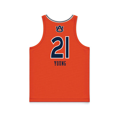 Auburn - NCAA Women's Basketball : Audia Young - Orange Basketball Jersey