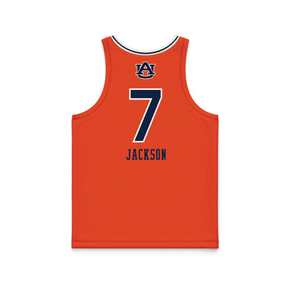 Auburn - NCAA Women's Basketball : A'riel Jackson - Orange Basketball Jersey-1