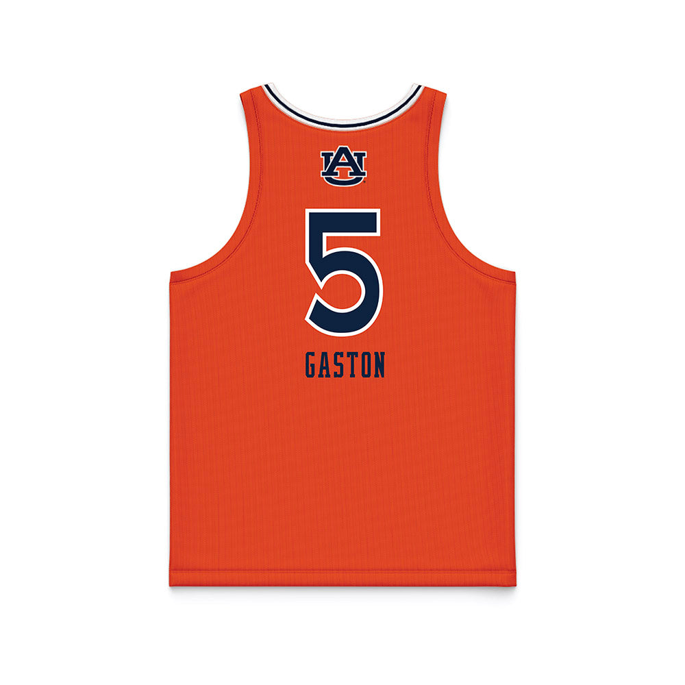 Auburn - NCAA Women's Basketball : Deyona Gaston - Orange Basketball Jersey