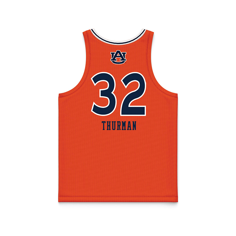 Auburn - NCAA Women's Basketball : Timya Thurman - Orange Basketball Jersey