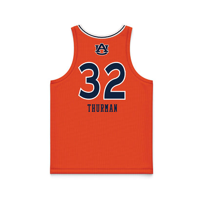 Auburn - NCAA Women's Basketball : Timya Thurman - Orange Basketball Jersey