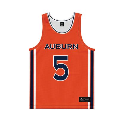 Auburn - NCAA Women's Basketball : Deyona Gaston - Orange Basketball Jersey