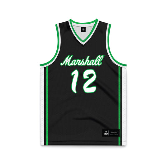 Marshall - NCAA Men's Basketball : Will Moore - Green Basketball Jersey-0