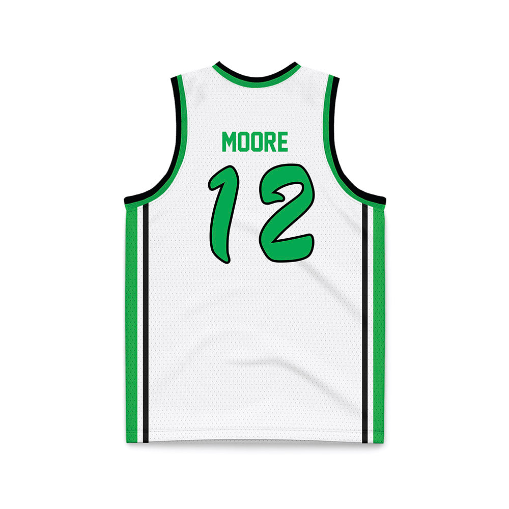 Marshall - NCAA Men's Basketball : Will Moore - White Basketball Jersey-1