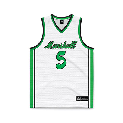 Marshall - NCAA Men's Basketball : Cade Gibbs - White Basketball Jersey