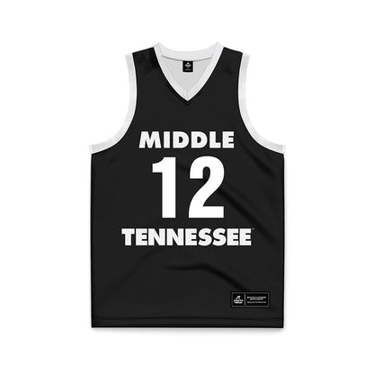 MTSU - NCAA Women's Basketball : Blair Baugus - Black Basketball Jersey-0
