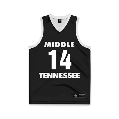 MTSU - NCAA Women's Basketball : Savannah Davis - Black Basketball Jersey-0