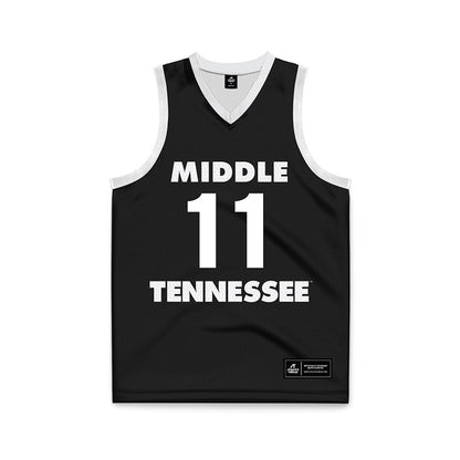 MTSU - NCAA Women's Basketball : Emily Monson - Black Basketball Jersey