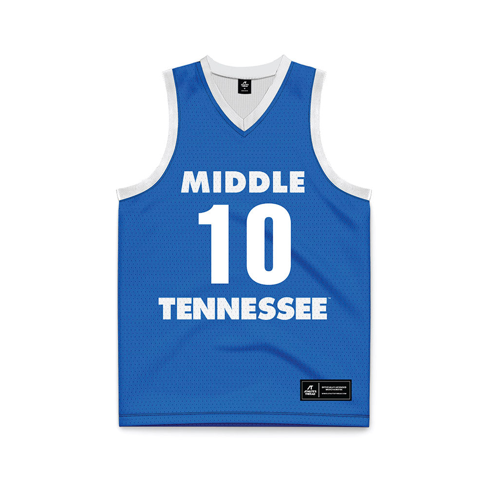 MTSU - NCAA Women's Basketball : Kirston Verhulst - Blue Basketball Jersey-0