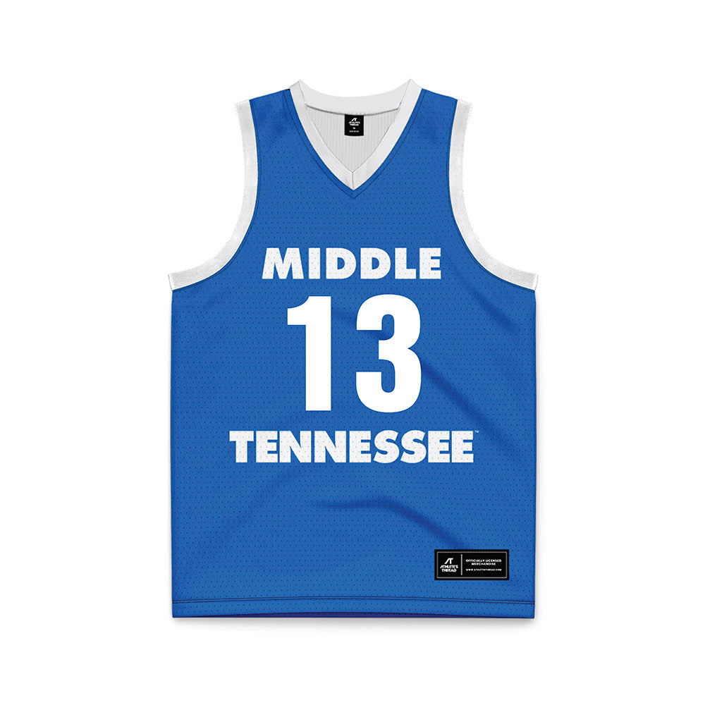MTSU - NCAA Women's Basketball : Jenna McClendon - Blue Basketball Jersey-0
