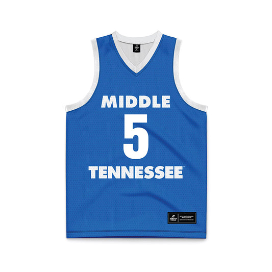 MTSU - NCAA Women's Basketball : Carsyn Swaney - Blue Basketball Jersey-0