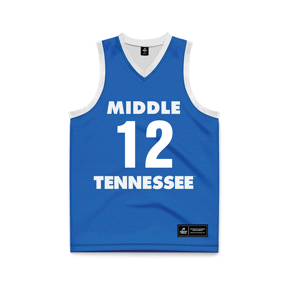 MTSU - NCAA Women's Basketball : Blair Baugus - Blue Basketball Jersey-0