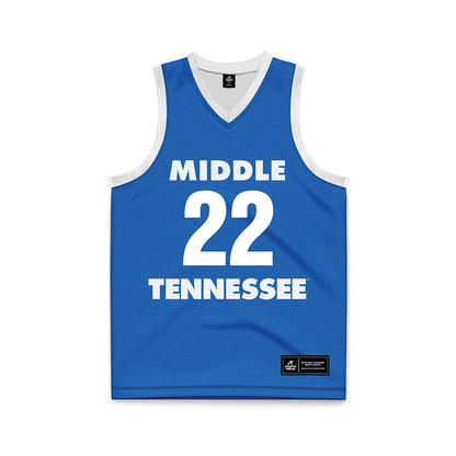 MTSU - NCAA Women's Basketball : Macie Phifer - Blue Basketball Jersey-0