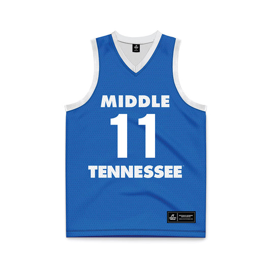 MTSU - NCAA Women's Basketball : Emily Monson - Blue Basketball Jersey