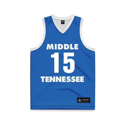 MTSU - NCAA Women's Basketball : Nicole Dominguez - Blue Basketball Jersey-0