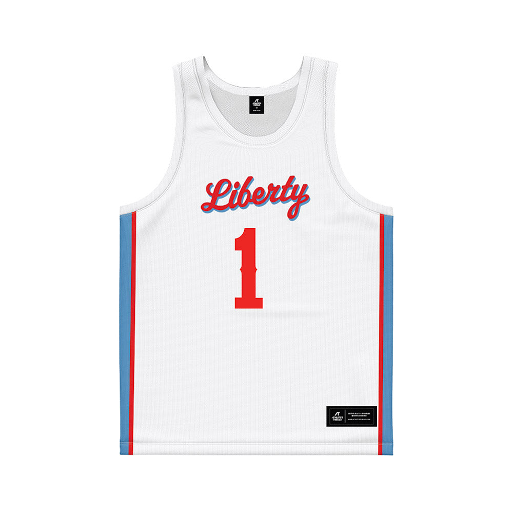 Liberty - NCAA Women's Basketball : Avery Mills - White Basketball Jersey