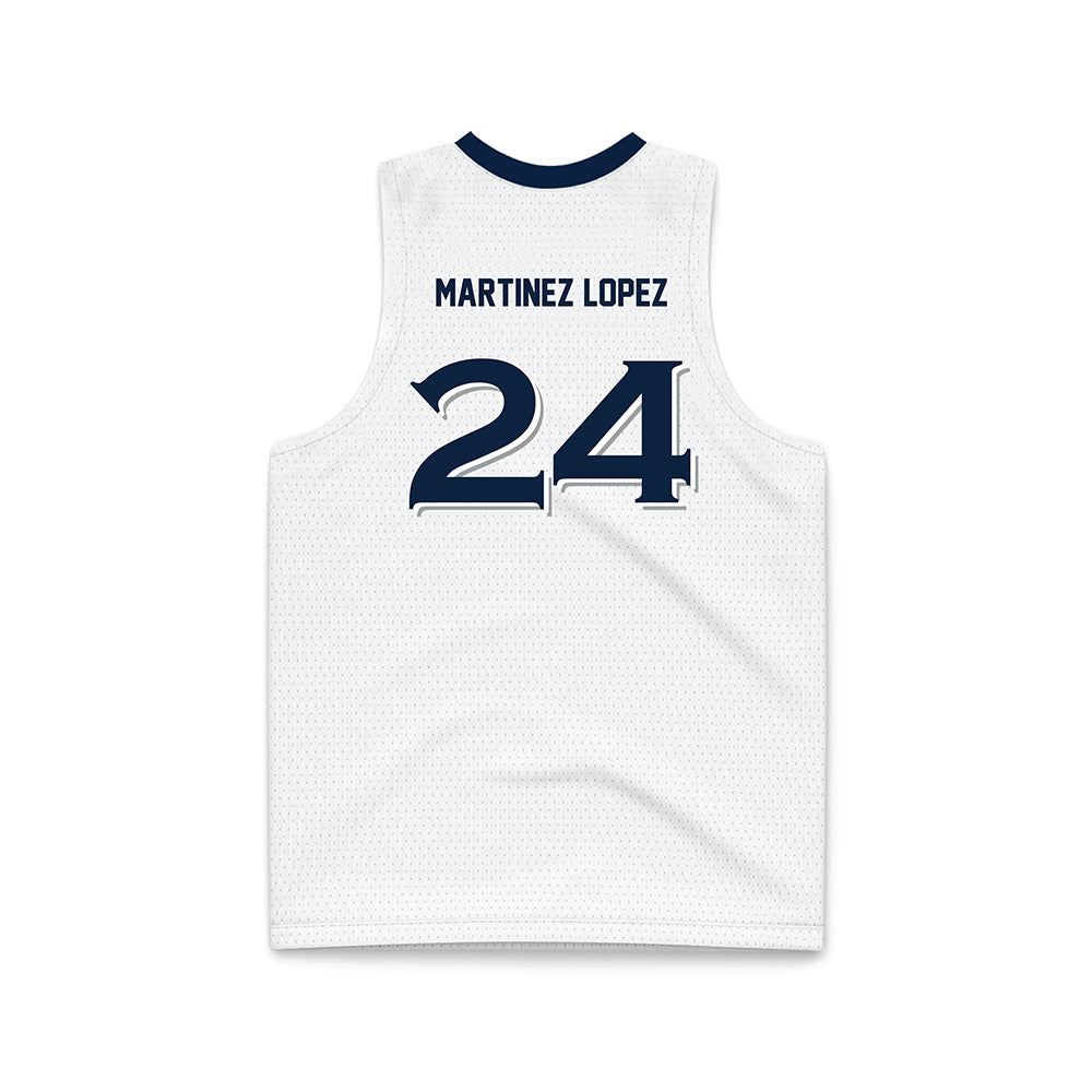 Xavier - NCAA Women's Basketball : Lucia Martinez Lopez - White Basketball Jersey-1