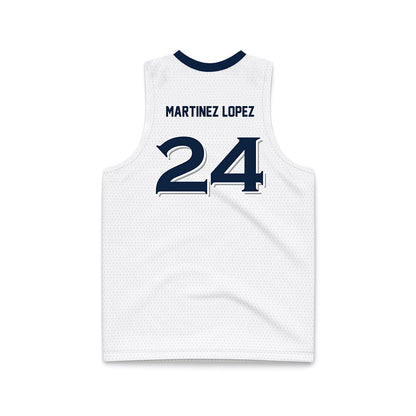 Xavier - NCAA Women's Basketball : Lucia Martinez Lopez - White Basketball Jersey-1