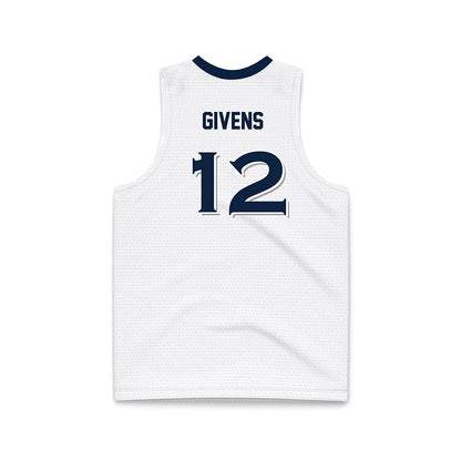 Xavier - NCAA Women's Basketball : MacKenzie Givens - White Basketball Jersey