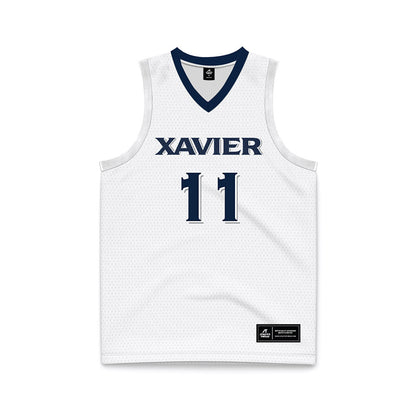 Xavier - NCAA Women's Basketball : Phoebe Holmes - White Basketball Jersey-0