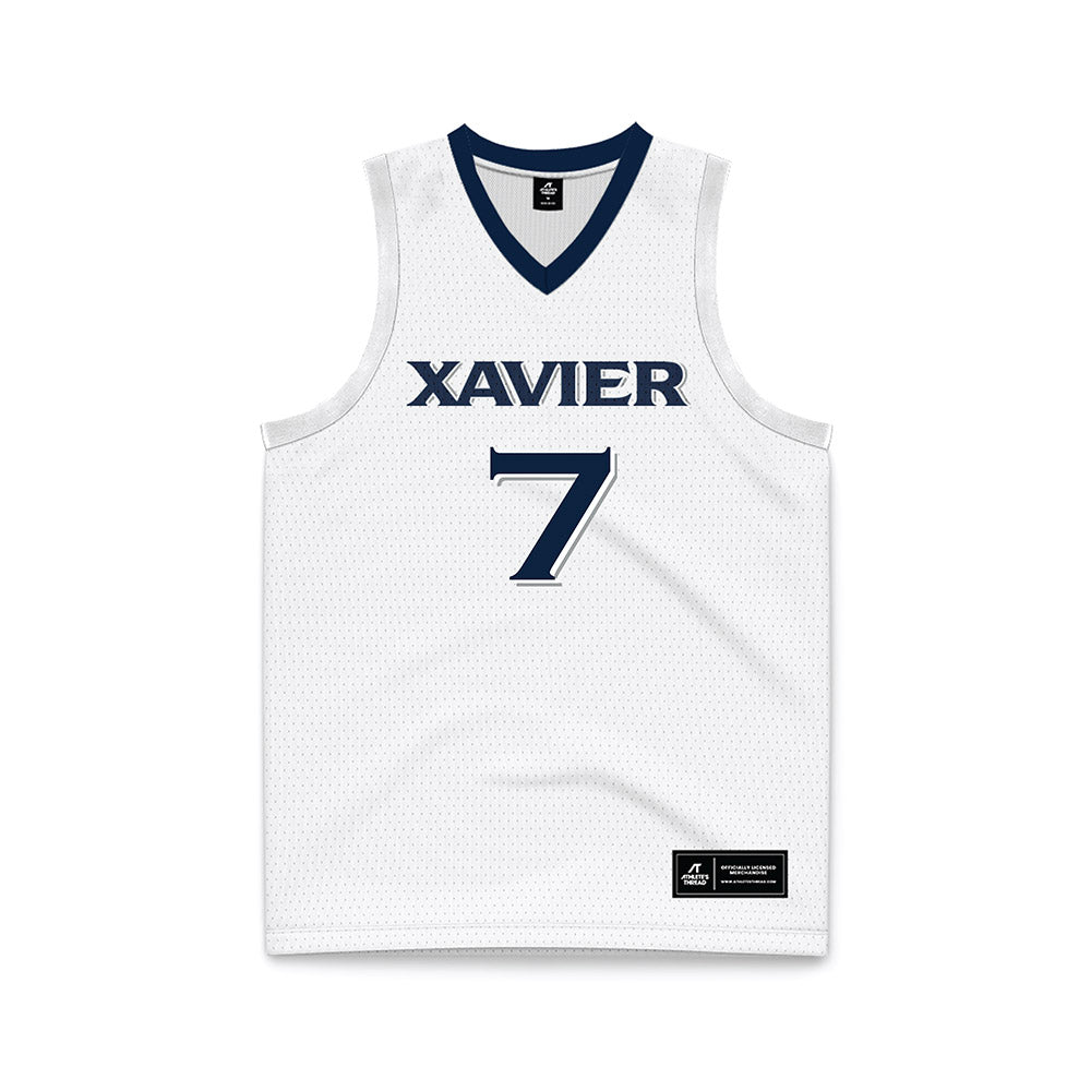 Xavier - NCAA Women's Basketball : Vivien Nejasmic - White Basketball Jersey-0
