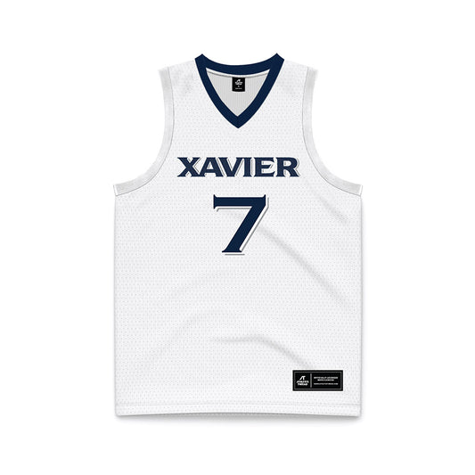 Xavier - NCAA Women's Basketball : Vivien Nejasmic - White Basketball Jersey-0
