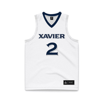 Xavier - NCAA Women's Basketball : Savannah White - White Basketball Jersey-0