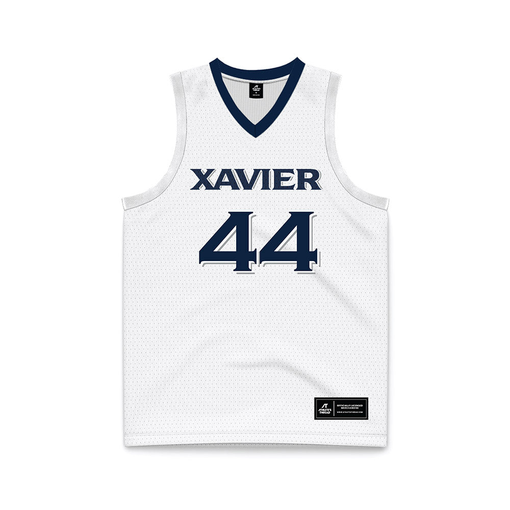 Xavier - NCAA Women's Basketball : Mya Moore - White Basketball Jersey-0