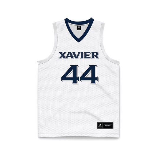Xavier - NCAA Women's Basketball : Mya Moore - White Basketball Jersey-0