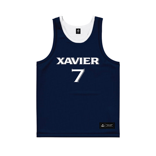 Xavier - NCAA Women's Basketball : Vivien Nejasmic - Navy Basketball Jersey-0