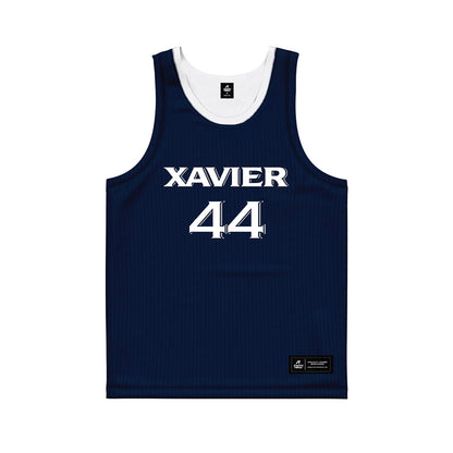 Xavier - NCAA Women's Basketball : Mya Moore - Navy Basketball Jersey-0