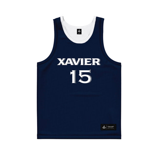 Xavier - NCAA Women's Basketball : Petra Oborilova - Navy Basketball Jersey-0