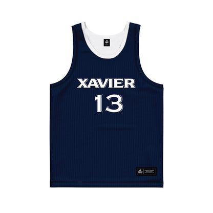 Xavier - NCAA Women's Basketball : Mariyah Noel - Navy Basketball Jersey-0