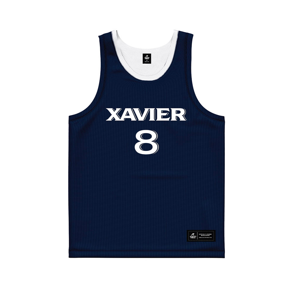 Xavier - NCAA Women's Basketball : Meri Kanerva - Navy Basketball Jersey-0