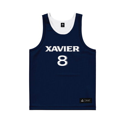 Xavier - NCAA Women's Basketball : Meri Kanerva - Navy Basketball Jersey-0