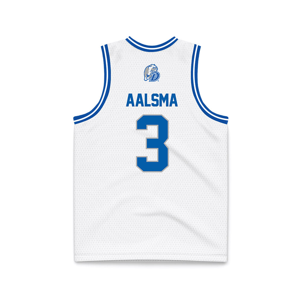 Drake - NCAA Women's Basketball : Abbie Aalsma - White Basketball Jersey-1
