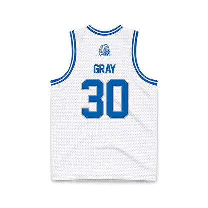 Drake - NCAA Women's Basketball : Taedyn Gray - White Basketball Jersey