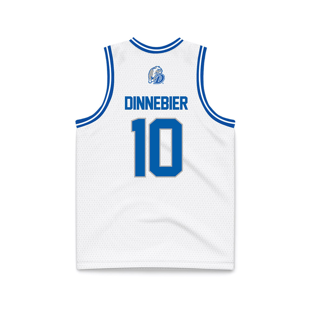 Drake - NCAA Women's Basketball : Katie Dinnebier - White Basketball Jersey