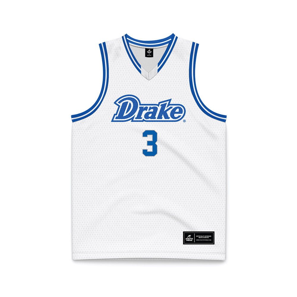Drake - NCAA Women's Basketball : Abbie Aalsma - White Basketball Jersey-0