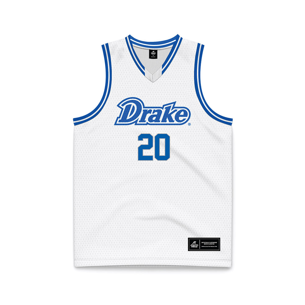Drake - NCAA Women's Basketball : Lexi Carlsen - White Basketball Jersey-0