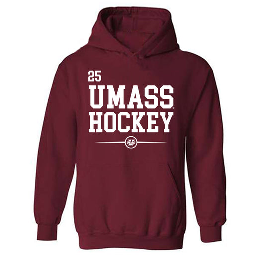 UMass - NCAA Men's Ice Hockey : Daniel Jencko - Classic Fashion Shersey Hooded Sweatshirt-0