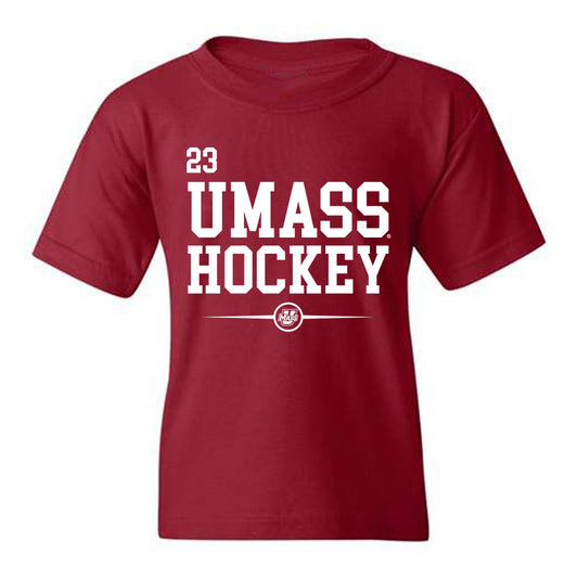 UMass - NCAA Men's Ice Hockey : Francesco Dell'Elce - Classic Fashion Shersey Youth T-Shirt