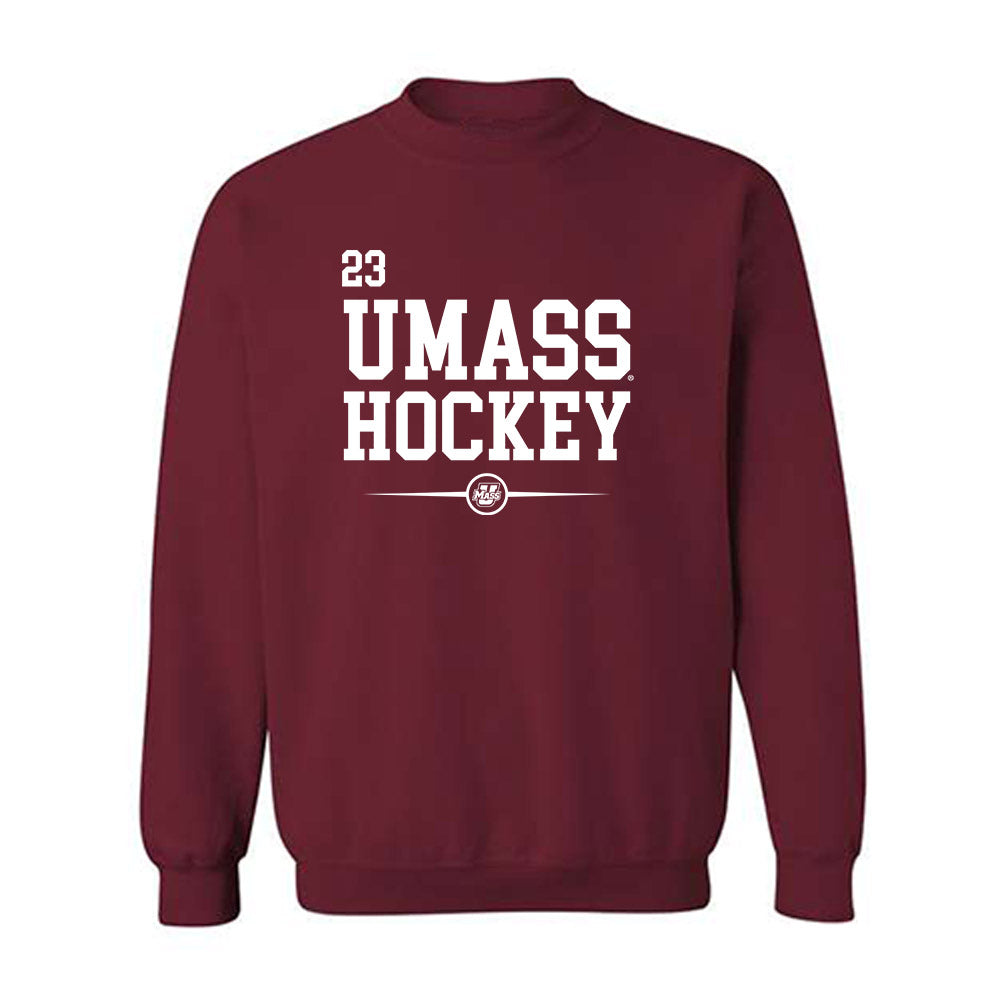 UMass - NCAA Men's Ice Hockey : Francesco Dell'Elce - Classic Fashion Shersey Crewneck Sweatshirt