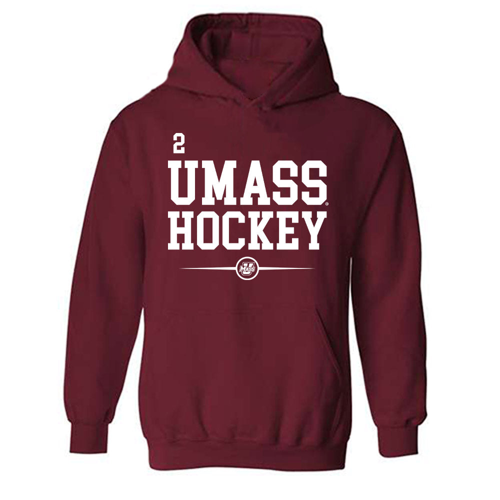 UMass - NCAA Men's Ice Hockey : Coleson Hanrahan - Classic Fashion Shersey Hooded Sweatshirt-0