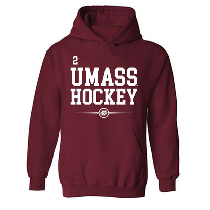 UMass - NCAA Men's Ice Hockey : Coleson Hanrahan - Classic Fashion Shersey Hooded Sweatshirt-0