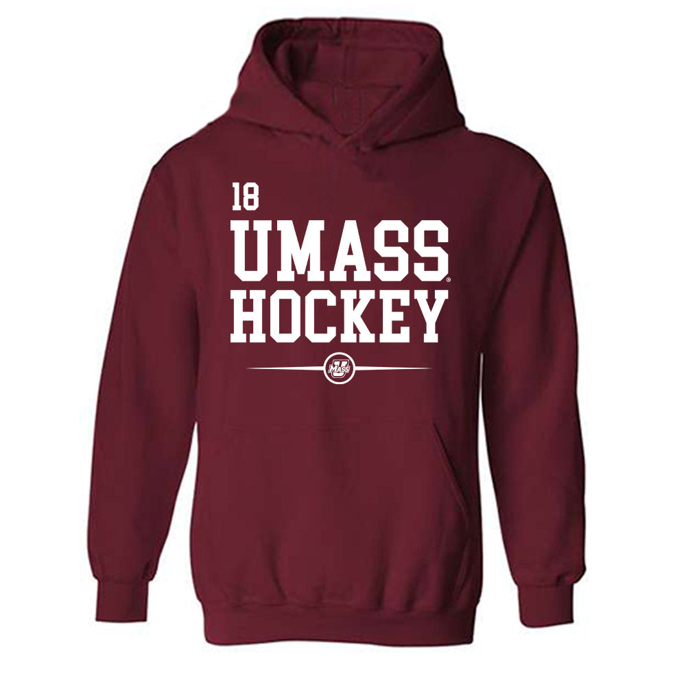 UMass - NCAA Men's Ice Hockey : Lawrence Keenan - Classic Fashion Shersey Hooded Sweatshirt