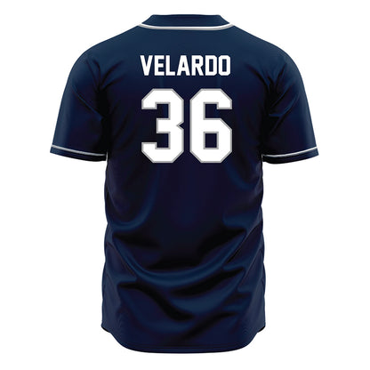 UNF - NCAA Baseball : Ty Velardo - Blue Jersey-1