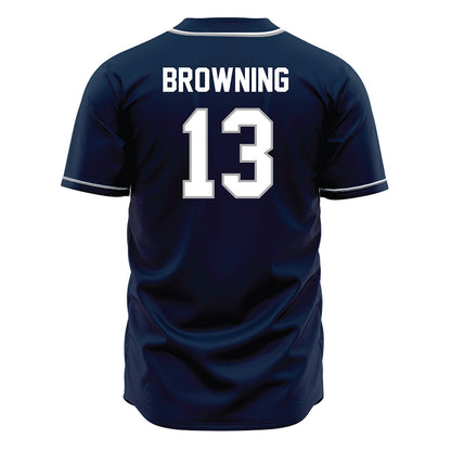 UNF - NCAA Baseball : Brady Browning - Blue Jersey-1
